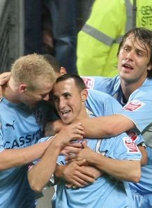 Michael Mifsud Coventry v Man Utd celebrate