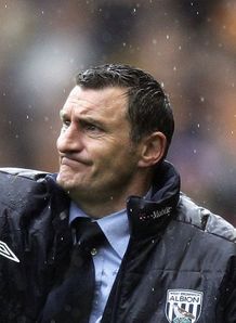 West Brom manager Tony Mowbray