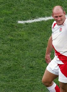 Dallaglio at RWC giving it the thumb