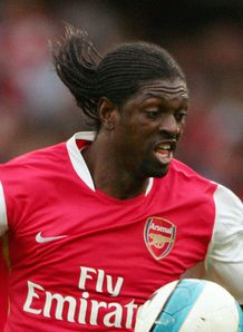 Adebayor happy with Arsenal