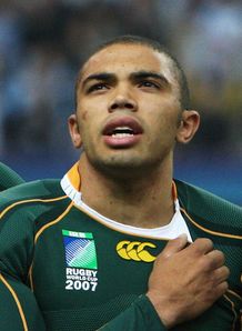 South Africas Bryan Habana v Argentina.