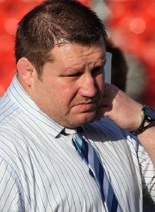 Dai Young of Cardiff Blues with a coffee Dai Young of Cardiff Blues with a coffee