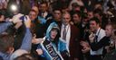 The Hitman makes his way towards the MGM Grand ring.