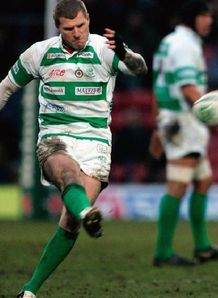 Marius Goosen kicks a penalty to beat the Dragons in Heineken Cup Marius Goosen kicks a penalty to beat the Dragons in Heineken Cup