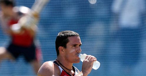 Net interest: Pietersen takes a break from net practice