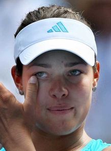 Ana Ivanovic (tears streaming down her face after defeat in the Australian Open final) Jan 08