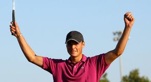 Kaymer: celebrates maiden Tour win in Abu Dhabi