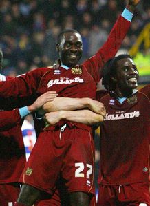 Andy Cole hat-trick Burnley v QPR