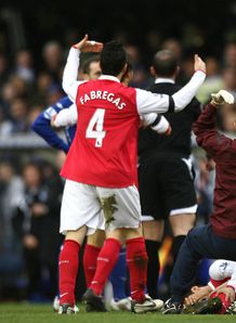 Birmingham v Arsenal Eduardo injured