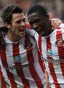 Daryl Murphy Dickson Etuhu celeb Sunderland v Wigan