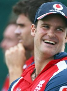 England practice: Andrew Strauss