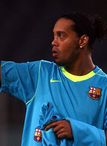 Barcelona Training Session Ronaldinho