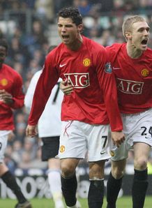 Cristiano Ronaldo Manchester United Derby Pride Park Premier League