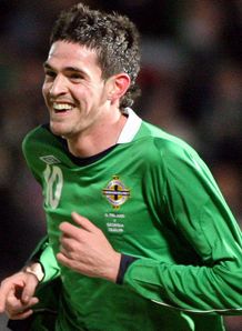 Kyle Lafferty goal celeb Northern Ireland v Georgia