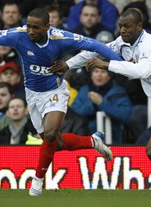 Jermain Defoe Emmerson Boyce Portsmouth v Wigan