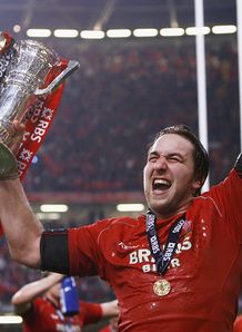 Wales Ryan Jones six nations trophy