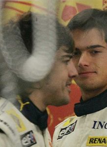 fernando alonso nelson piquet jr. renault 19/2/2008
