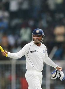 Virender Sehwag India v South Africa (walking off after scoring 319) 1st Test Mar 08