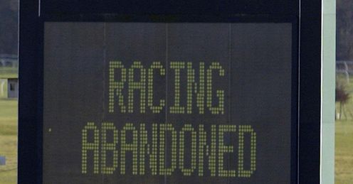 Racing Abandoned sign