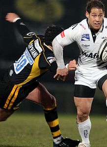 Allsport Danny Cipriani Luke McAllister Wasps v Sale Allsport Danny Cipriani Luke McAllister Wasps v Sale
