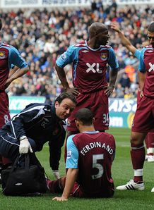 Anton Ferdinand crocked Bolton v West Ham