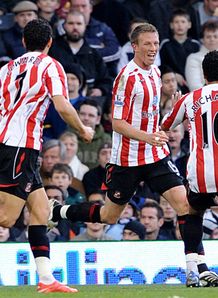 Danny Collins celeb Fulham v Sunderland