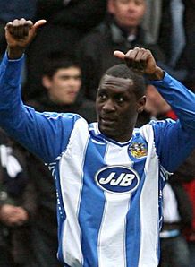 Emile Heskey celeb Wigan v Tottenham