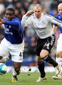 Football Premier League Everton Derby Joseph Yobo Kenny Miller