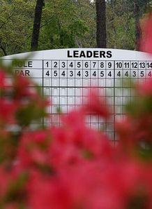 Masters scoreboard flowers