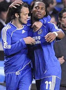 Ricardo Carvalho Didier Drogba Joy Liverpool second leg