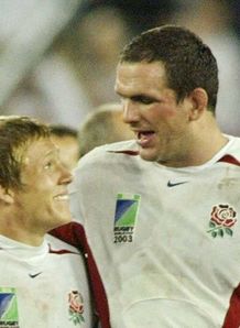 Jonny Wilkinson with Martin Johnson