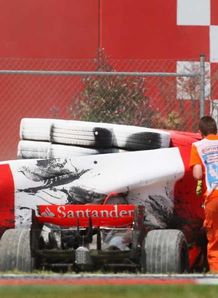 heikki kovalainen accident spanish grand prix 27/4/2008
