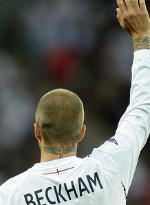 Allsport David Beckham Waves 100th Cap Eng v USA