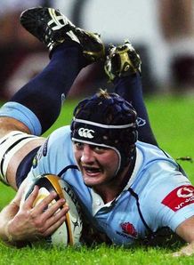 Dean Mumm scores v Reds for Waratahs Dean Mumm scores v Reds for Waratahs
