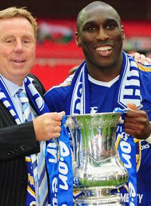Harry Redknapp and Sol Campbell with FA Cup trophy
