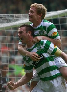Stephen McManus celeb Celtic v Hibernian