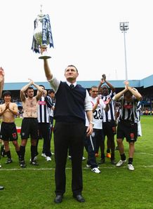 West Brom champions Tony Mowbray