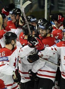 Canada celebrating at World Championships