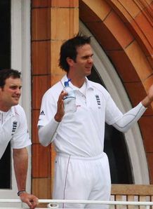 Michael Vaughan England raining at Lords