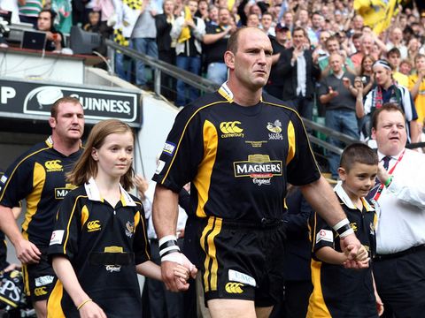Lawrence Dallaglio leads Wasps out for the last time as he bids to win yet another trophy in his glittering career.