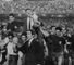 Manager Jose Villalonga with the trophy