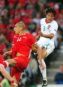 Bruno Alves header Switzerland v Portugal