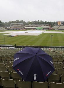 Edgbaston rain and umbrella