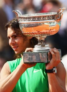 Nadal holds French Open trophy