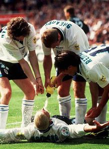 Paul Gascoigne Dentists chair Euro 1996 v Scotland