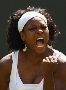 Serena Williams Wimbledon 2008 rd 1 joy