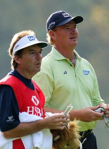 Ernie splits with caddie