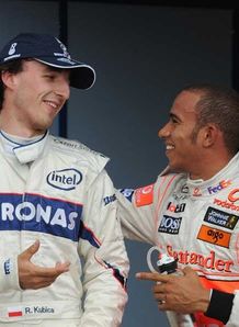 lewis hamilton robert kubica 7/8/2008