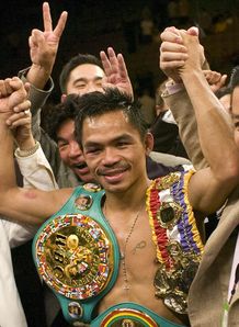 Pacman takes down Diaz