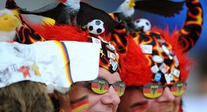 Germany fans warm up for their big clash against Portugal